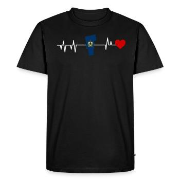 Vermont heartbeat gift - Men's Premium Organic T-Shirt - black - Front - Nico (187cm)
