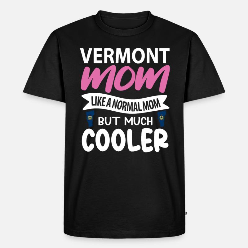 Vermont-mutter-geschenk - Männer Premium Bio T-Shirt - Schwarz
