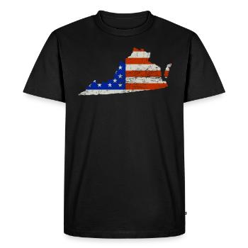 Virginia Home Usa drapeau cadeau - T-shirt Premium bio Homme - noir - Devant - Nico (187cm)