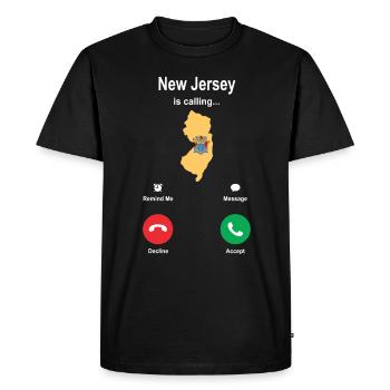 Visite au New Jersey Gift - T-shirt Premium bio Homme - noir - Devant - Nico (187cm)