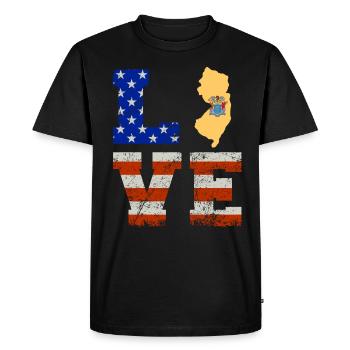Cher cadeau new jersey - T-shirt Premium bio Homme - noir - Devant - Nico (187cm)
