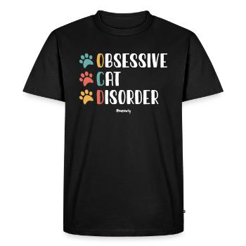OCD OBSESSIVE CAT DISORDER - Men's Premium Organic T-Shirt - black - Front - Nico (187cm)