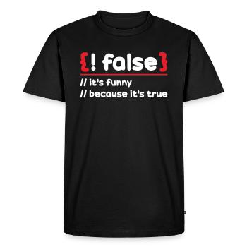 Programmer Programming Software Coding Encoder - Men's Premium Organic T-Shirt - black - Front - Nico (187cm)
