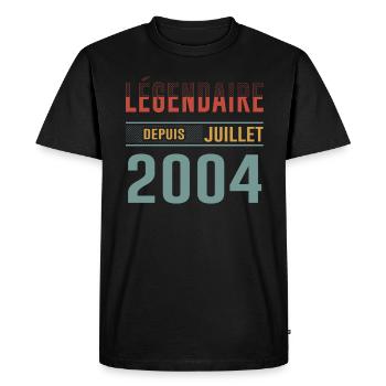 Juillet 2004 Anniversaire Idée Cadeau Vintage - T-shirt Premium bio Homme - noir - Devant - Nico (187cm)