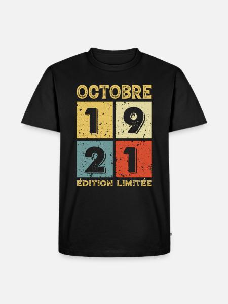 Octobre 1921 Édition Limitée - T-shirt Premium bio Homme - noir