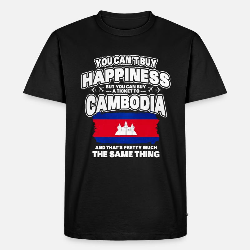 Kambodscha - Männer Premium Bio T-Shirt - Schwarz
