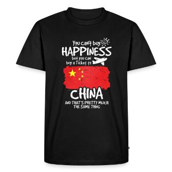 Chine - T-shirt Premium bio Homme - noir - Devant - Nico (187cm)