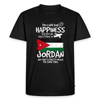 Jordanie - T-shirt Premium bio Homme - noir - Devant - Nico (187cm)