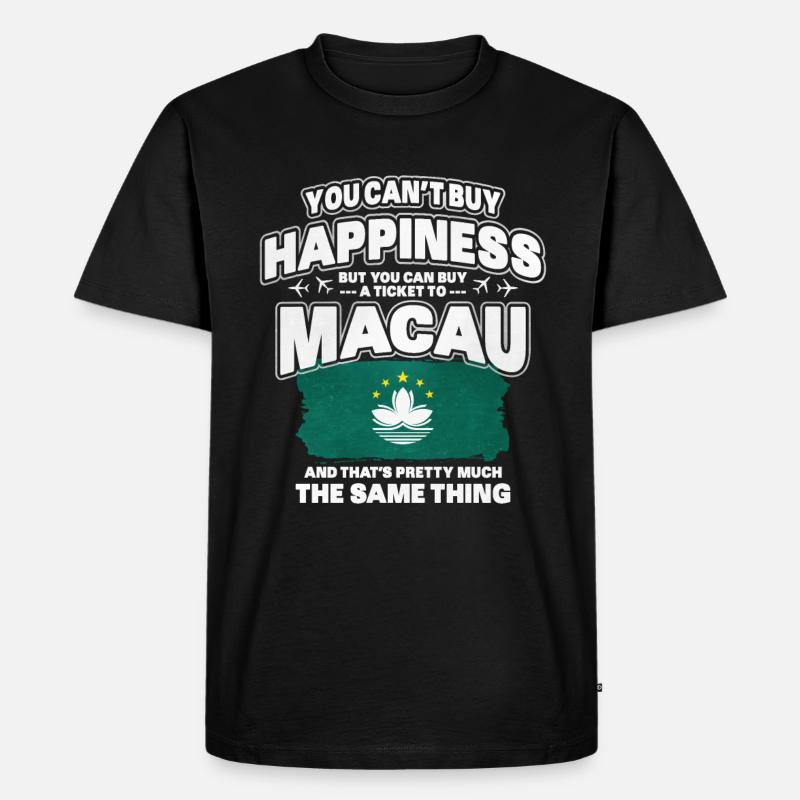 Macau - Männer Premium Bio T-Shirt - Schwarz