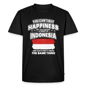Indonésie - T-shirt Premium bio Homme - noir - Devant - Nico (187cm)