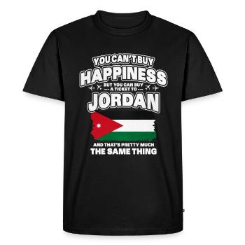 Jordanie - T-shirt Premium bio Homme - noir - Devant - Nico (187cm)