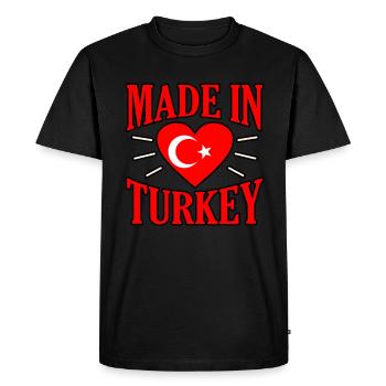 Turquie - T-shirt Premium bio Homme - noir - Devant - Nico (187cm)