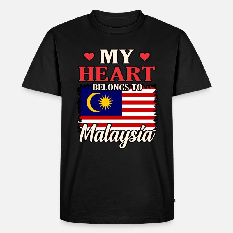 Malaysia - Männer Premium Bio T-Shirt - Schwarz