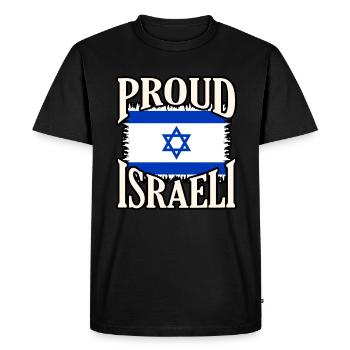 Israel - Men's Premium Organic T-Shirt - black - Front - Nico (187cm)