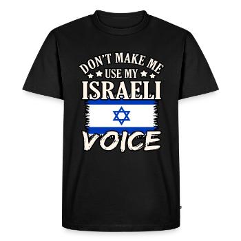 Israel - Men's Premium Organic T-Shirt - black - Front - Nico (187cm)
