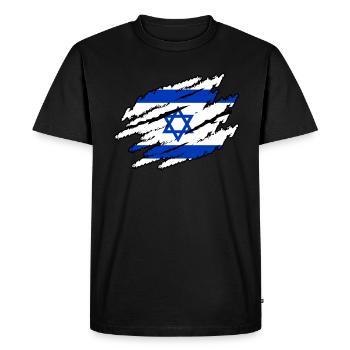 Israel - Men's Premium Organic T-Shirt - black - Front - Nico (187cm)