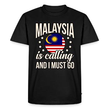 Malaisie - T-shirt Premium bio Homme - noir - Devant - Nico (187cm)