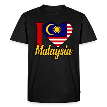 Malaisie - T-shirt Premium bio Homme - noir - Devant - Nico (187cm)