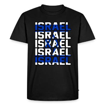 Israel - Men's Premium Organic T-Shirt - black - Front - Nico (187cm)