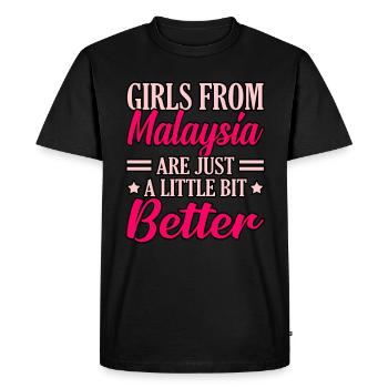 Malaisie - T-shirt Premium bio Homme - noir - Devant - Nico (187cm)