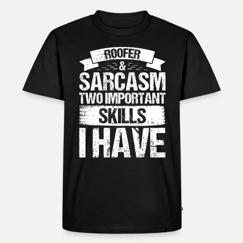 Bauarbeiter Dachdecker Geschenkidee - Männer Premium Bio T-Shirt - Schwarz