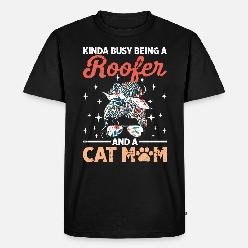 Bauarbeiter Dachdecker Geschenkidee - Männer Premium Bio T-Shirt - Schwarz