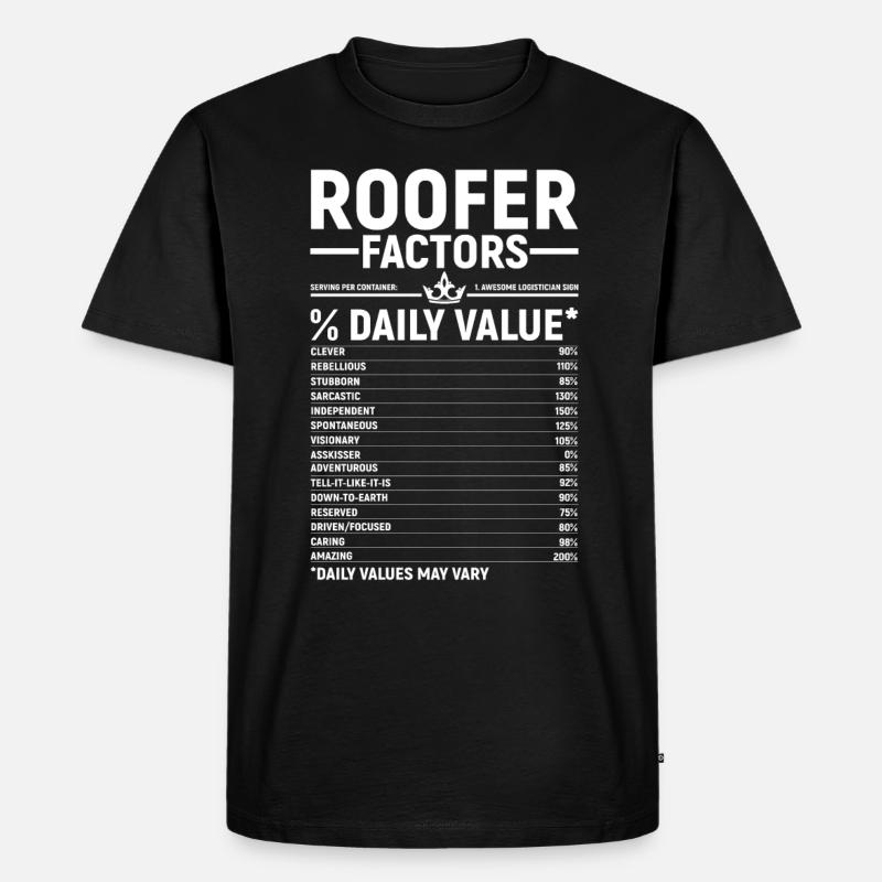 Bauarbeiter Dachdecker Geschenkidee - Männer Premium Bio T-Shirt - Schwarz