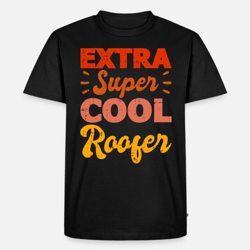 Bauarbeiter Dachdecker Geschenkidee - Männer Premium Bio T-Shirt - Schwarz