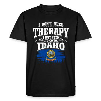 Idaho - T-shirt Premium bio Homme - noir - Devant - Nico (187cm)