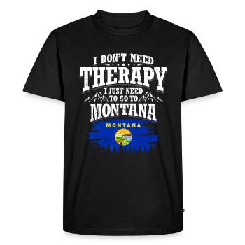Montana - T-shirt Premium bio Homme - noir - Devant - Nico (187cm)