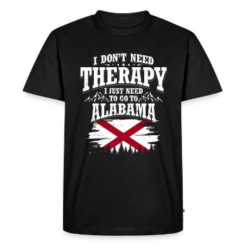 Alabama - T-shirt Premium bio Homme - noir - Devant - Nico (187cm)