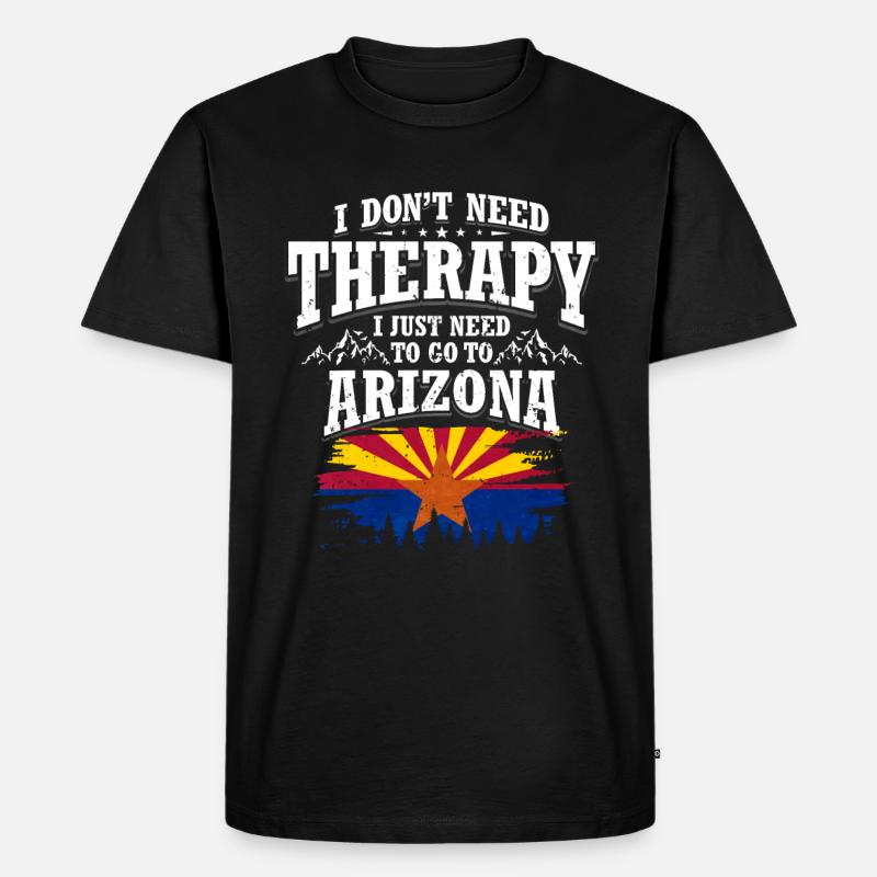 Arizona - Männer Premium Bio T-Shirt - Schwarz