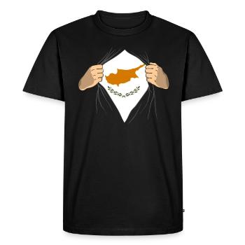 Cyprus - Men's Premium Organic T-Shirt - black - Front - Nico (187cm)