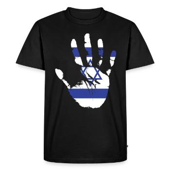 Israel - Men's Premium Organic T-Shirt - black - Front - Nico (187cm)