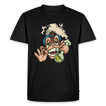 Cannabis - Men's Premium Organic T-Shirt - black - Front - Nico (187cm)