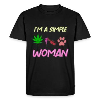 Cannabis - Men's Premium Organic T-Shirt - black - Front - Nico (187cm)
