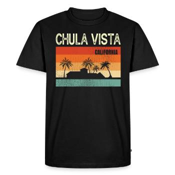 Chula Vista Californie - T-shirt Premium bio Homme - noir - Devant - Nico (187cm)