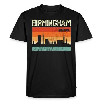 Birmingham (Alabama) - T-shirt Premium bio Homme - noir - Devant - Nico (187cm)