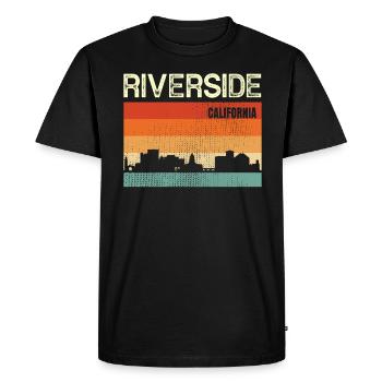 Riverside Californie - T-shirt Premium bio Homme - noir - Devant - Nico (187cm)