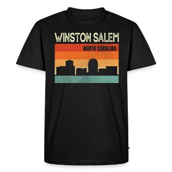 Virginie strand virginie - T-shirt Premium bio Homme - noir - Devant - Nico (187cm)