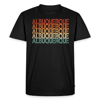 Albuquerque, Nouveau-Mexique - T-shirt Premium bio Homme - noir - Devant - Nico (187cm)