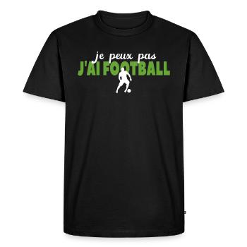 Je Peux Pas J'ai Football - T-shirt Premium bio Homme - noir - Devant - Nico (187cm)