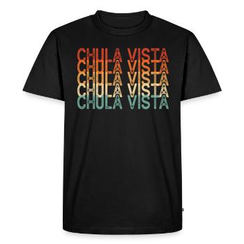 Chula Vista Californie - T-shirt Premium bio Homme - noir - Devant - Nico (187cm)