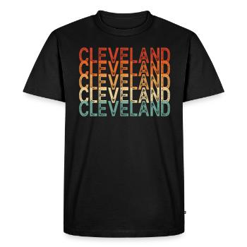 Cleveland (Ohio) - T-shirt Premium bio Homme - noir - Devant - Nico (187cm)