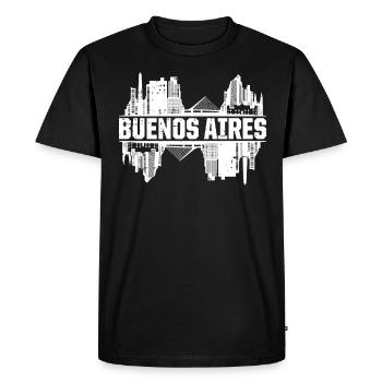 Buenos Aires Argentine Skyline - T-shirt Premium bio Homme - noir - Devant - Nico (187cm)