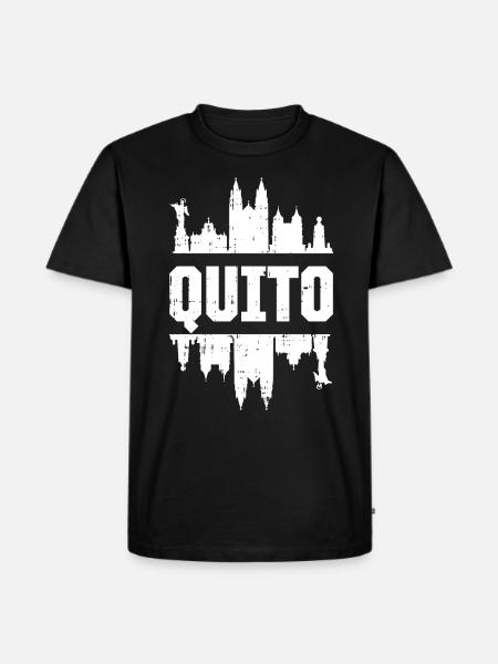 Quito Ecuador Skyline Gift - Men's Premium Organic T-Shirt - black