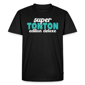 Super Tonton Édition Deluxe - T-shirt Premium bio Homme - noir - Devant - Nico (187cm)