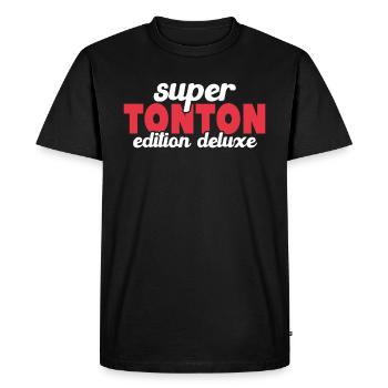 Super Tonton Édition Deluxe - T-shirt Premium bio Homme - noir - Devant - Nico (187cm)