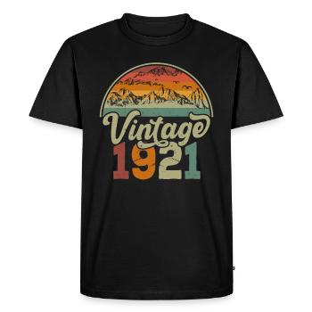 Vintage 1921 - T-shirt Premium bio Homme - noir - Devant - Nico (187cm)