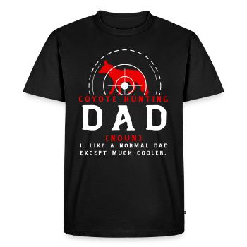 Papa chasseur de coyotes - T-shirt Premium bio Homme - noir - Devant - Nico (187cm)